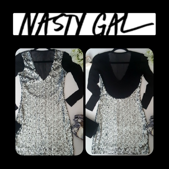 Nasty Gal♥️ SIZZLING/SPARKLING Sequin Sheer Dress - Picture 7 of 7